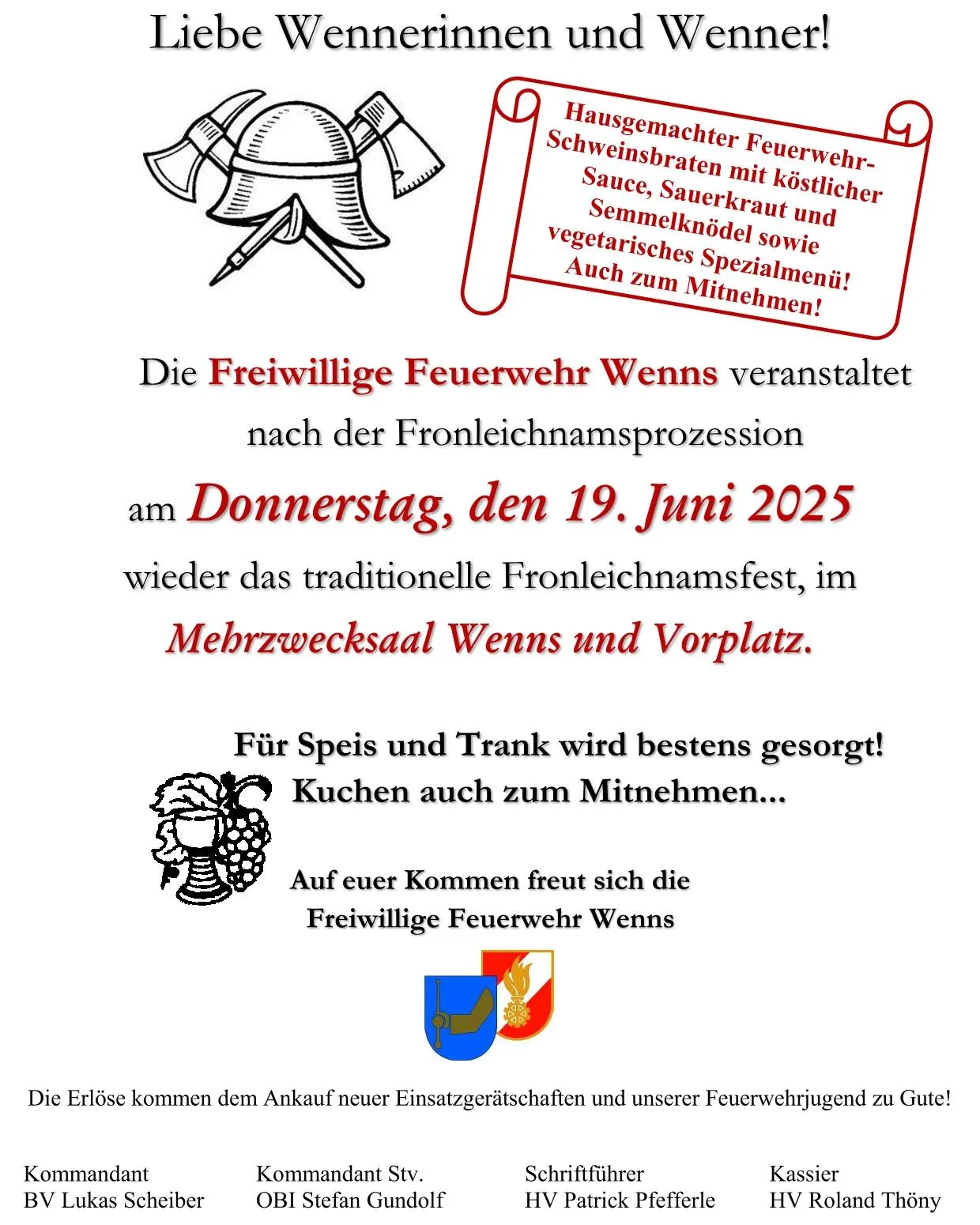 Liebe Wennerinnen und Wenner!