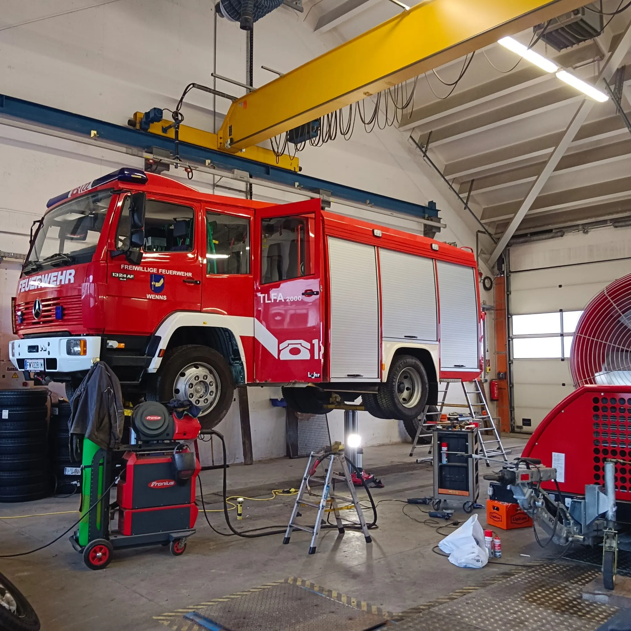 Rost Reparaturen beim Tanklöschfahrzeug