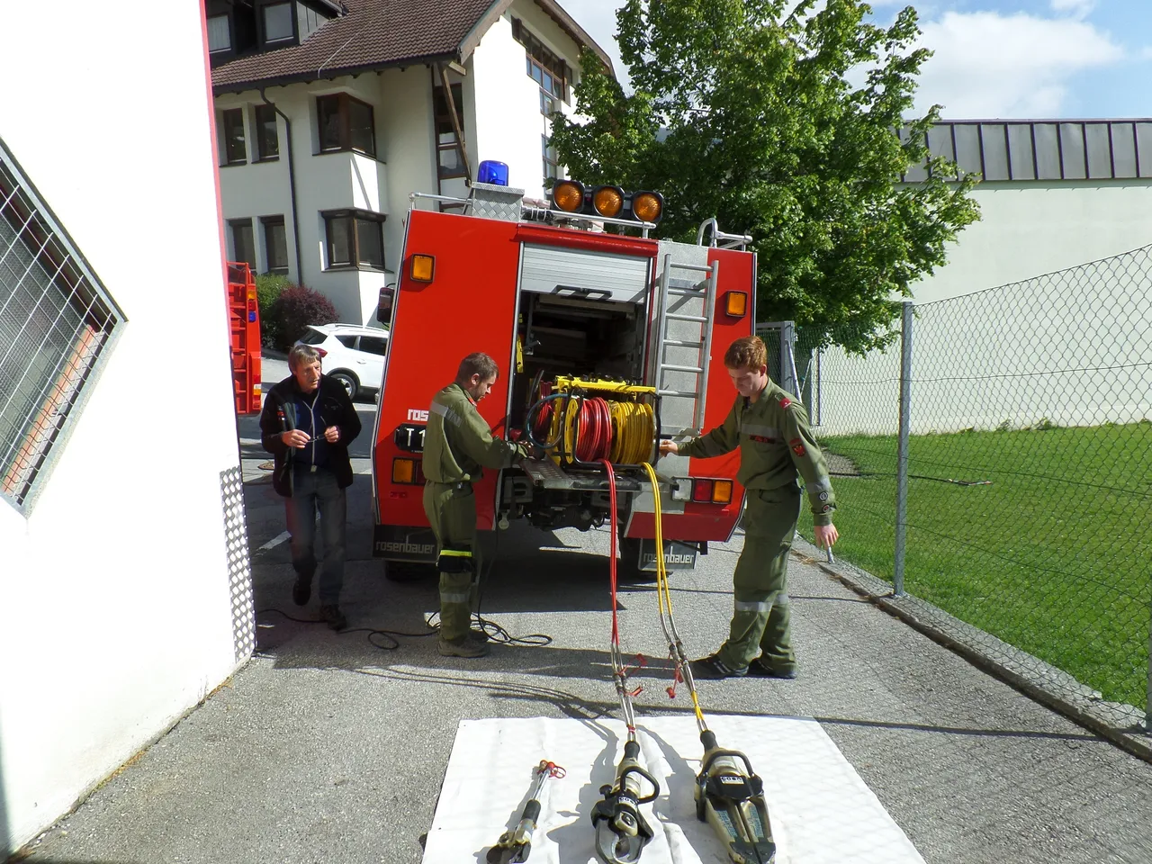 Kindergarten besucht Feuerwehr