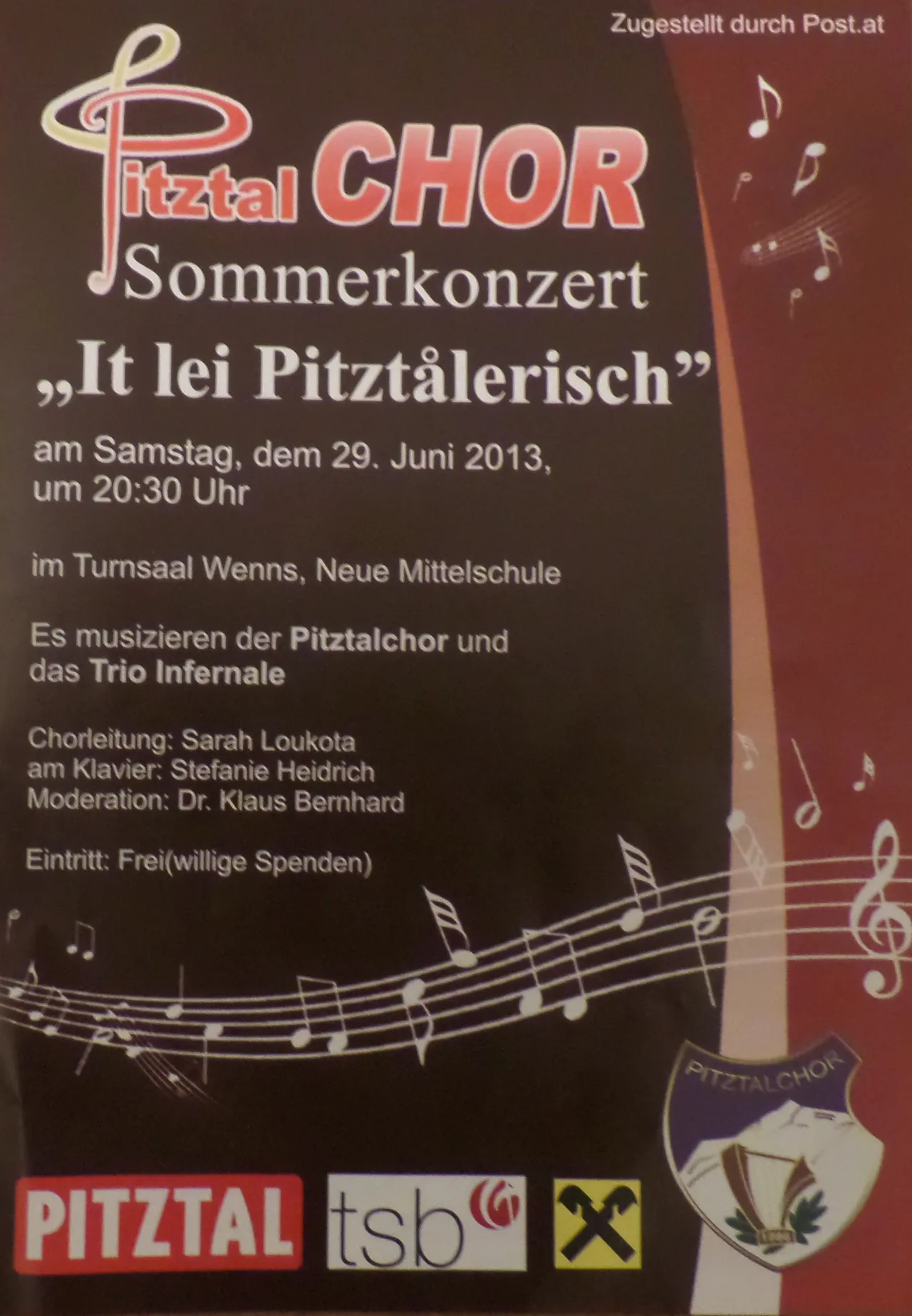Brandsicherheitswache beim Konzert Pitztalchor