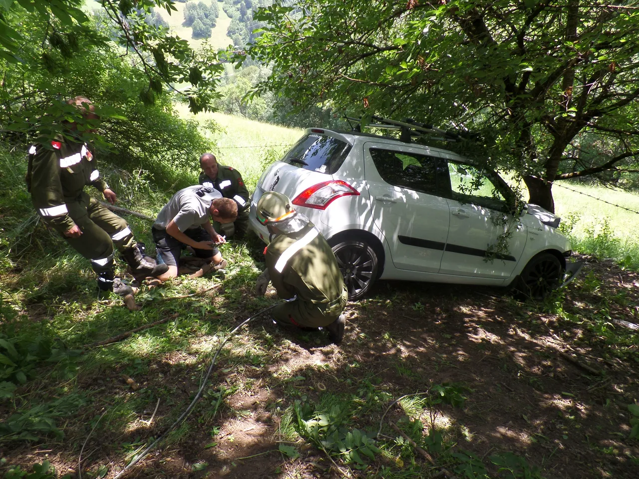 Fahrzeugabsturz in Brennwald