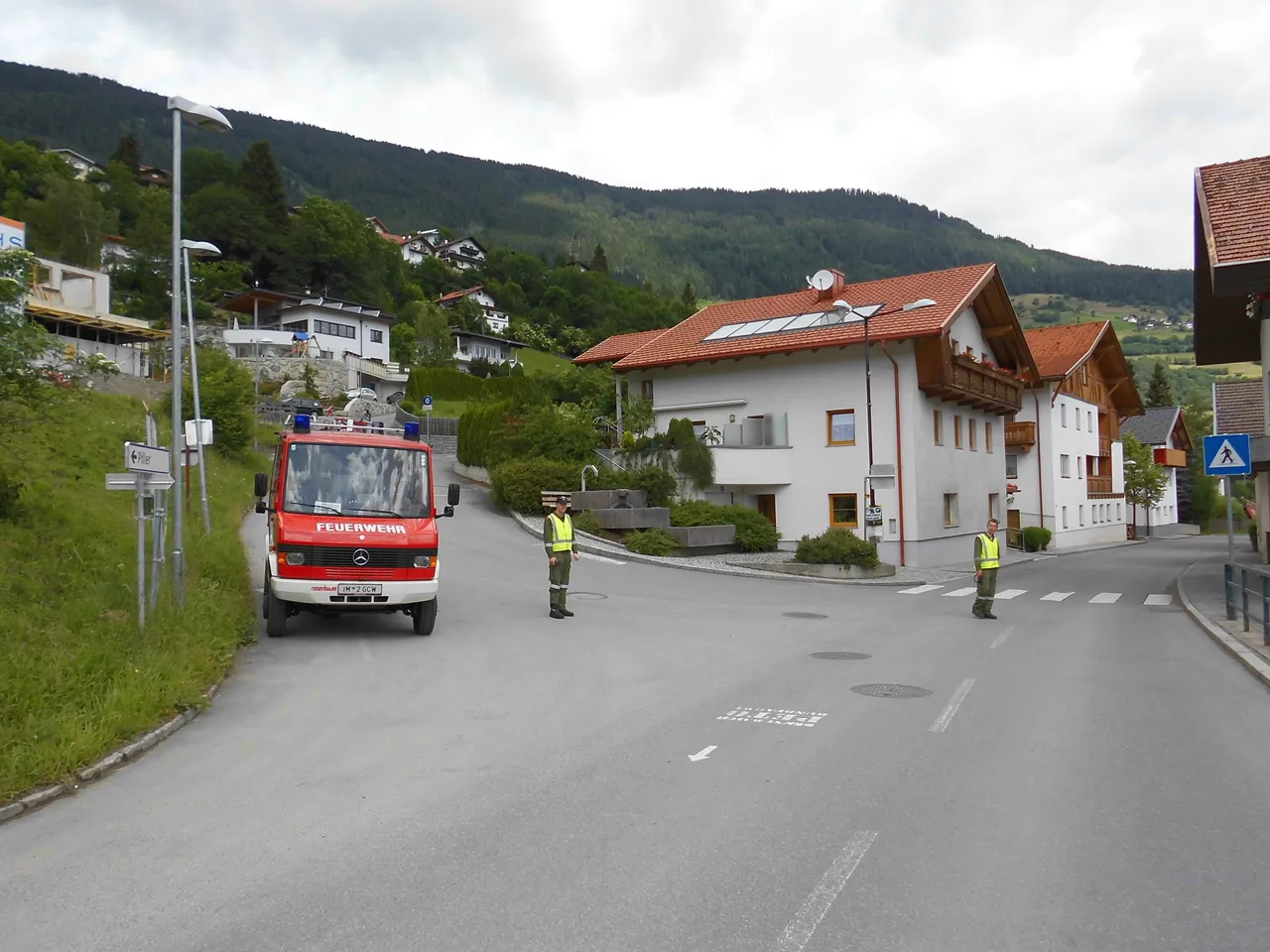 Straßendienst beim Gletschermarathon