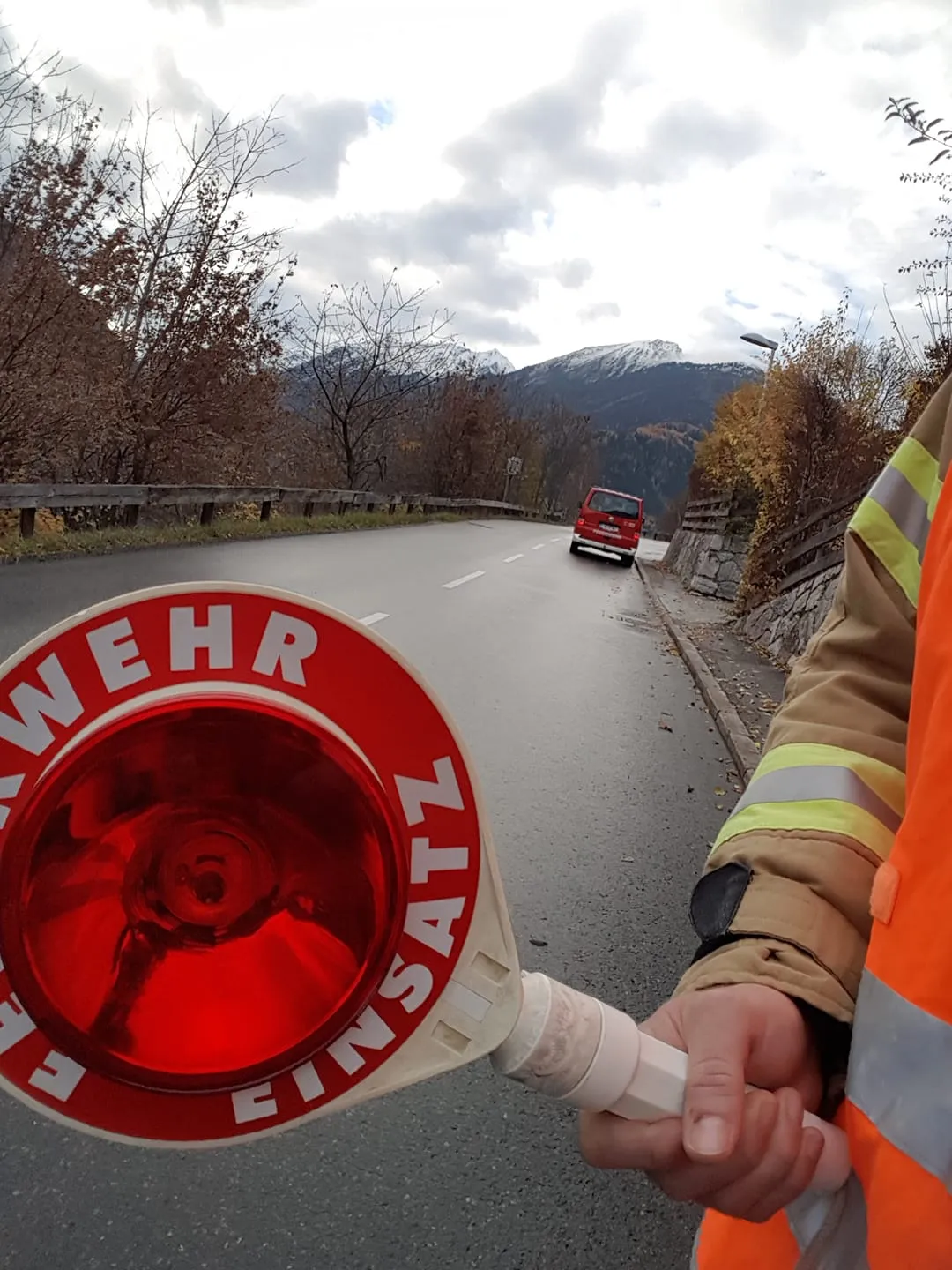Verkehrsdienst bei Holzschlägerungen