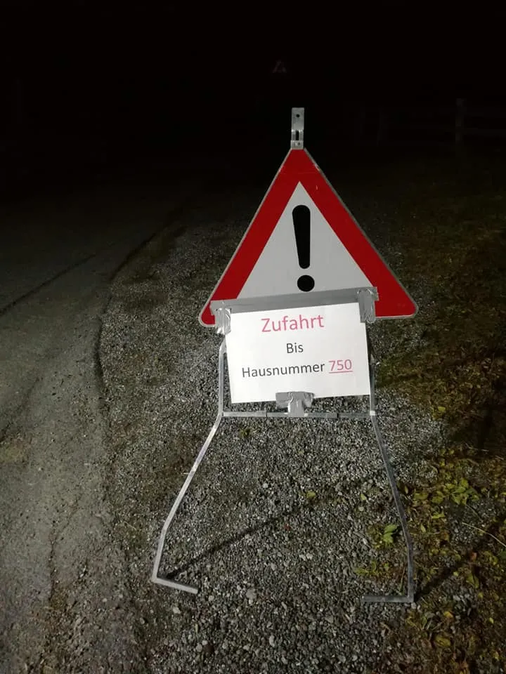 Geologische Aktivität Obermühlbach, Steinschlag
