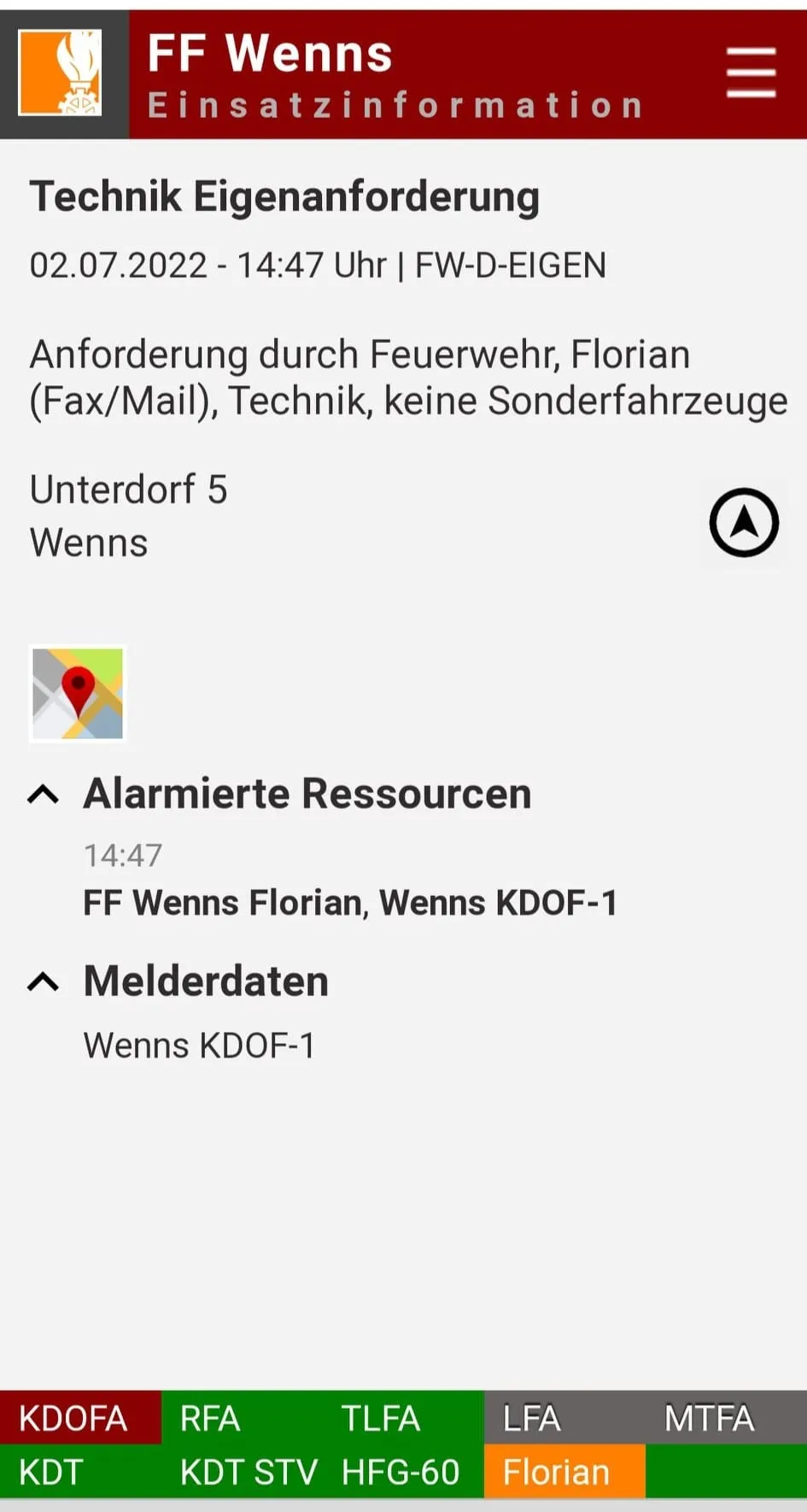 Türöffnung Betreutes Wohnen, Unterdorf