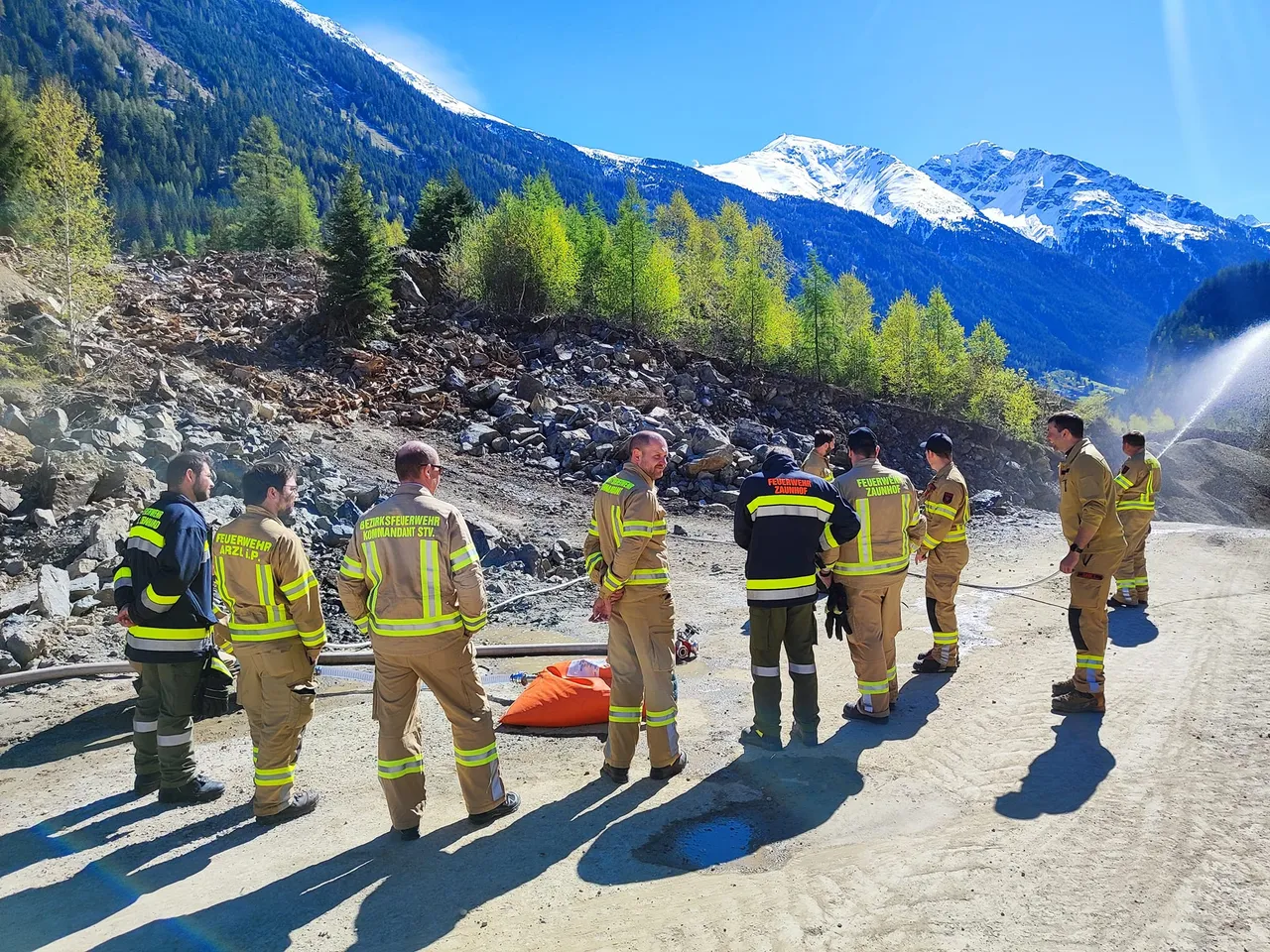 Schulung Vegetationsbrand Bekämpfung (Waldbrand) für den Abschnitt Pitztal