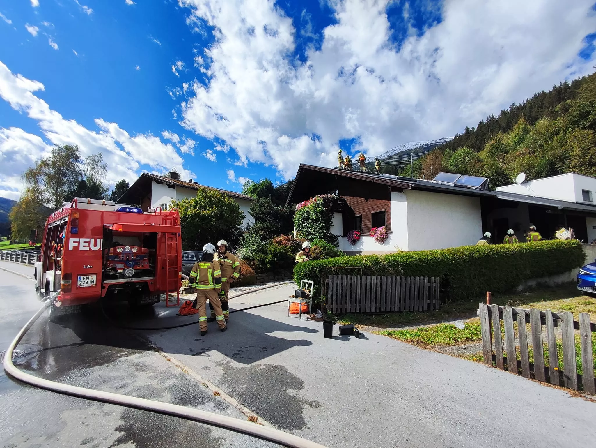 Brand Einfamilienhaus Kamin