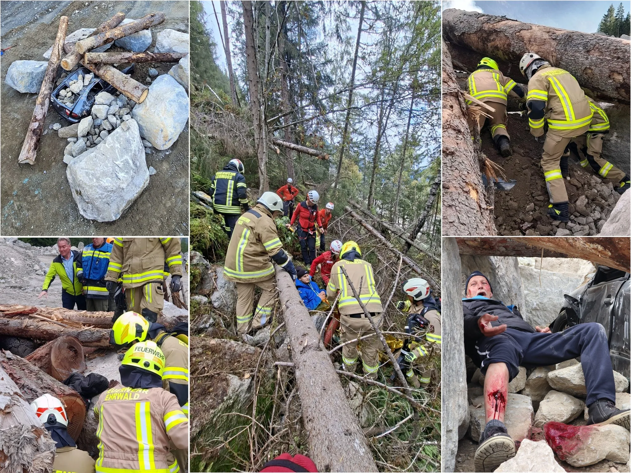 Mitwirken der FF-Wenns bei der KHD-Übung mit Hubschrauberbeteiligung im Pitztal